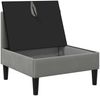 vidaXL Mittelsofa mit Stauraum Dunkelgrau Samt 42027120 Bild 4