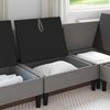 vidaXL Mittelsofa mit Stauraum Dunkelgrau Samt 42027120 Bild 3