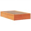 vidaXL Massivholzbett ohne Matratze Wachsbraun 135x190 cm Kiefernholz 3323511 Bild 5