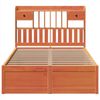 vidaXL Massivholzbett ohne Matratze Wachsbraun 135x190 cm Kiefernholz 3323511 Bild 4