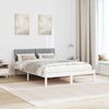 vidaXL Bettgestell Weiß und Hellgrau 140 x 200 cm Massivholz Kiefer 878608 Bild 4