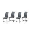 HTI-Living Freischwinger Schwingstuhl SallyP PU Grau (Set, 4 St), Freischwinger Esszimmerstuhl Kunstleder Bild 2