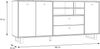 FORTE Sewill Sideboard, Holzwerkstoff, Braun/Schwarz, 180,8 x 81,6 x 42 cm Bild 5