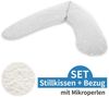 Theraline Dodo Pillow Stillkissen ink. Bezug Sternchen grau 170cm Mikroperlen Bild 2