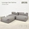 osoltus Selma Premium Modular Lounge 3tlg. Axroma Olefin Charcoal Grau Bild 3
