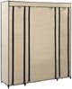 vidaXL Stoffschrank mit Fächern Kleiderstangen Creme 150x45x176cm 282435 Bild 3