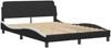 vidaXL Bett mit Matratze "Hvar" Schwarz und Weiß 140x190 cm Kunstleder 3208722 Bild 4