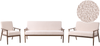 Sofa Set 6-Sitzer ESRUM Bouclé Dunkelbraun Beige Bild 1