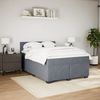 vidaXL Boxspringbett mit Matratze Dunkelgrau 140x200 cm Samt 3288625 Bild 5