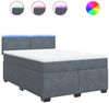 vidaXL Boxspringbett mit Matratze Dunkelgrau 140x200 cm Samt 3288625 Bild 2