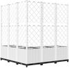 vidaXL Pflanzkübel mit Rankgitter Weiß 120x120x136 cm PP 153288 Bild 4