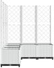 vidaXL Pflanzkübel mit Rankgitter Weiß 120x120x136 cm PP 153288 Bild 3