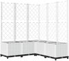 vidaXL Pflanzkübel mit Rankgitter Weiß 120x120x136 cm PP 153288 Bild 2