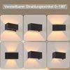 ZMH LED Wandleuchte Innen Wandlampe - Aussenlampe Schwarz Wandbeleuchtung Aussen Außenlampe Up Down IP65 Außenbeleuchtung 3000K Warmweiß Außenwandleuchte G9 für Hauswand Treppenhaus Flur Garten Bild 3