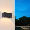ZMH LED Wandleuchte Innen Wandlampe - Aussenlampe Schwarz Wandbeleuchtung Aussen Außenlampe Up Down IP65 Außenbeleuchtung 3000K Warmweiß Außenwandleuchte G9 für Hauswand Treppenhaus Flur Garten Bild 2