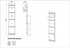 Garderobenpaneel >M-402< (BxHxT: 30x152x23 cm) in weiss - 30x152x23 (BxHxT) Bild 4