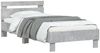 vidaXL Bettgestell mit Kopfteil und LED-Leuchten Betongrau 90x200 cm 838718 Bild 5