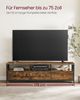 Vasagle TV-Schrank, Lowboard für Fernseher bis zu 75 Zoll, Fernsehtisch mit 3 Schubladen, 40 x 178 x 50 cm, Industrie-Design, Stahlgestell, vintagebraun-schwarz Bild 2