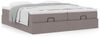 vidaXL Ottoman-Bett mit Matratzen Taupe 200x200 cm Stoff 3311252 Bild 4