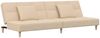 vidaXL Schlafsofa 2-Sitzer mit 2 Kissen Creme Stoff 375795 Bild 2
