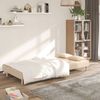 vidaXL Schlafsofa 2-Sitzer mit 2 Kissen Creme Stoff 375795 Bild 3