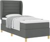 vidaXL Boxspringbett mit Matratze Dunkelgrau 190 x 90 cm Stoff 3340663 Bild 2