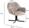 Loungesessel Samt Beige gepolstert Metallbeine mit Rückenlehne und Armlehnen Bild 4