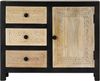 vidaXL Beistellschrank Handgeschnitzt Grau 75x35x60cm Massivholz Mango 282724 Bild 4