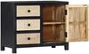 vidaXL Beistellschrank Handgeschnitzt Grau 75x35x60cm Massivholz Mango 282724 Bild 3