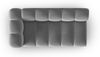 Micadoni Modulares Sofa Lupine 3-Sitzer Links Samtstoff Salvador Grau Bild 4