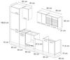 Küchenzeile R-Line Rot Hochglanz/Anthrazit 300 cm ohne Arbeitsplatte Vicco Bild 3