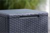 Aufbewahrungsbox 3in1 Schwarz Beistelltisch Hocker Gartentruhe 37x37x37cm Bild 3