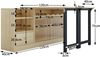 Klappbarer Esstisch H 75 x T 120 x B 40 cm mit Stauraum, MDF & Metall, platzsparend, Schwarz Holzoptik Bild 5