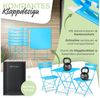 KESSER® Bistroset 3-teilig mit Bistrotisch & 2 Klappbaren Stühlen | Gartenmöbel-Set Outdoor Sitzgruppe | UV & wetterbeständig Gartentisch | Balkonset bestehend aus Klapptisch & 2x Klappstühlen & Cover Hellblau Bild 3