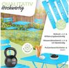 KESSER® Bistroset 3-teilig mit Bistrotisch & 2 Klappbaren Stühlen | Gartenmöbel-Set Outdoor Sitzgruppe | UV & wetterbeständig Gartentisch | Balkonset bestehend aus Klapptisch & 2x Klappstühlen & Cover Hellblau Bild 4
