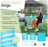 KESSER® Bistroset 3-teilig mit Bistrotisch & 2 Klappbaren Stühlen | Gartenmöbel-Set Outdoor Sitzgruppe | UV & wetterbeständig Gartentisch | Balkonset bestehend aus Klapptisch & 2x Klappstühlen & Cover Hellblau Bild 2