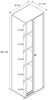 VCM Büroschrank Ulas 919824 Anthrazit H. 168 x B. 49 x T. 38 cm Bild 4