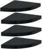 Bücherregal Wand 4 pcs, Eck-Schweberegale Hochglanz-Schwarz 35 x 35 x 3,8 cm MDF Bild 2