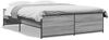 vidaXL Bettgestell Grau Sonoma 135x190 cm Holzwerkstoff und Metall 3279905 Bild 2