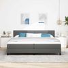 vidaXL Boxspringbett mit Kopfteil Dunkelgrau 200 x 200 cm Stoff 3338637 Bild 3