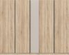 Kleiderschrank 5-türig (B/H/T: 230x183x53 cm) in Sonoma Eiche Nachbildung Bild 2