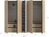 Kleiderschrank 5-türig (B/H/T: 230x183x53 cm) in Sonoma Eiche Nachbildung Bild 4