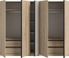 Kleiderschrank 5-türig (B/H/T: 230x183x53 cm) in Sonoma Eiche Nachbildung Bild 3