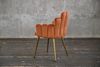 KAWOLA Stuhl FREJA Esszimmerstuhl Velvet orange Fuß gold 86 x 55 x 59 cm Bild 5