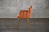 KAWOLA Stuhl FREJA Esszimmerstuhl Velvet orange Fuß gold 86 x 55 x 59 cm Bild 4