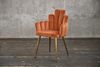 KAWOLA Stuhl FREJA Esszimmerstuhl Velvet orange Fuß gold 86 x 55 x 59 cm Bild 2