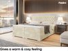 MEBLINI Boxspringbett DALIA 200x220 cm mit Bettkasten - H4/Beige Samt Polsterbett - Doppelbett mit Topper & Taschenfederkern-Matratze Bild 4
