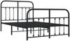 vidaXL Bettgestell mit Kopf- und Fußteil Metall Schwarz 120x200 cm 352594 Bild 3