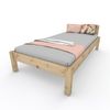 Pfostenbett "metallarm" Zirbe Holzbett "Daybett" 180 x 220cm 38cm Doppelbett Bild 3