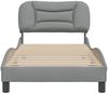 vidaXL Bettgestell ohne Matratze "Hvar" Hellgrau 90x190 cm Stoff 3207737 Bild 4